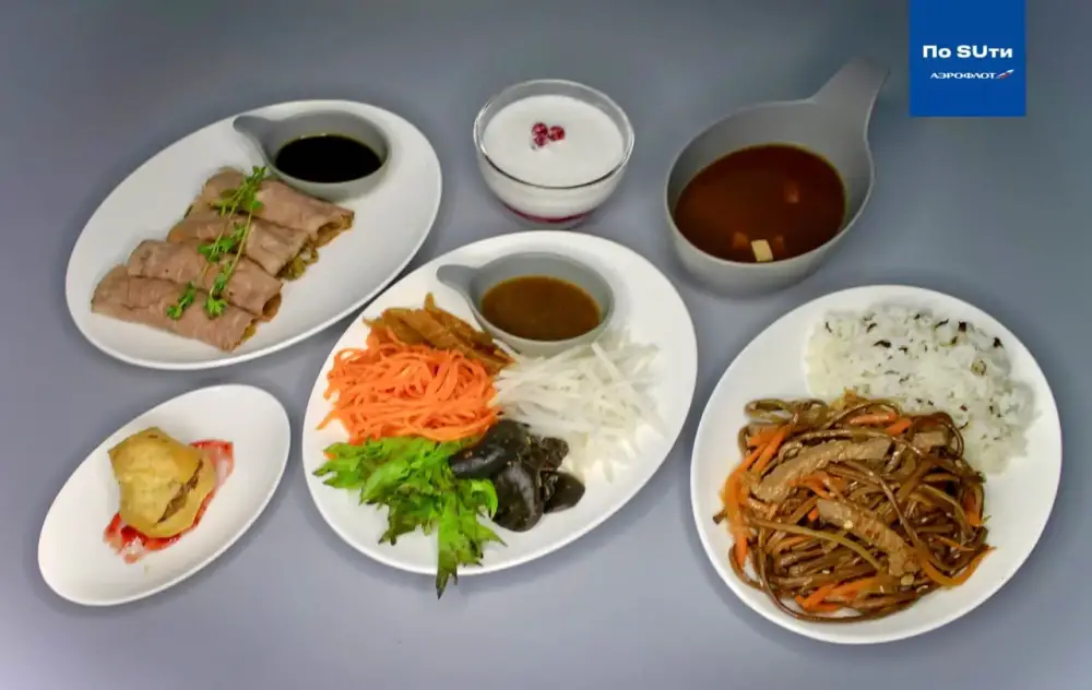 Passengers from Kamchatka flying business class with "Aeroflot" will enjoy traditional Russian cuisine
