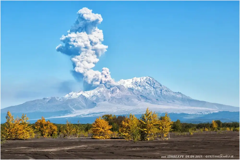 In Kamchatka, the height of a new lava dome on the Shiveluch volcano has reached 2.5 kilometers