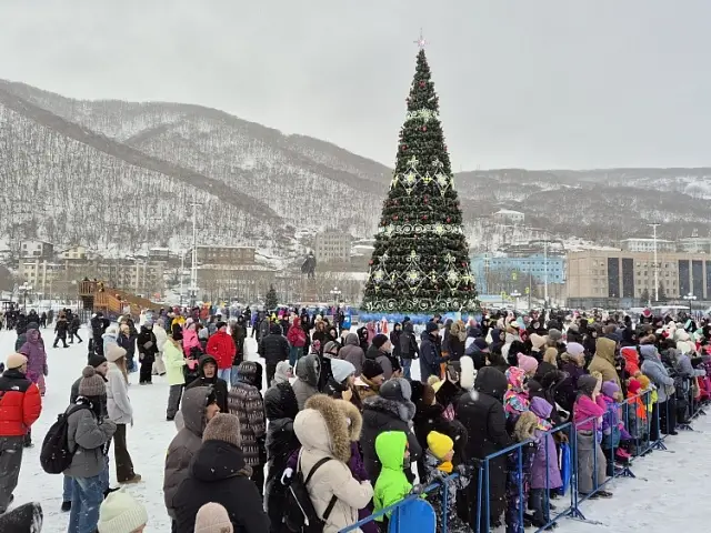 New Year's celebrations took place in the center of Petropavlovsk-Kamchatsky