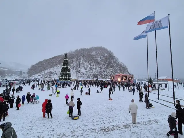 New Year's celebrations took place in the center of Petropavlovsk-Kamchatsky