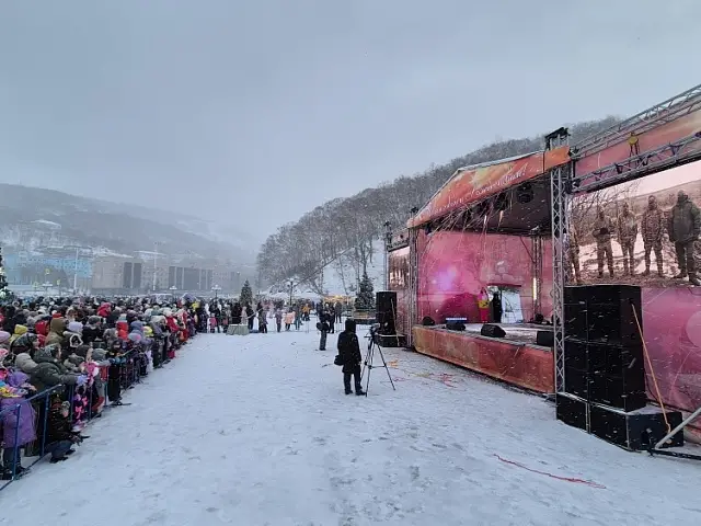 New Year's celebrations took place in the center of Petropavlovsk-Kamchatsky